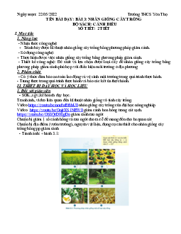 Giáo án Công nghệ 7 Bài 3: Nhân giống cây trồng | Cánh diều