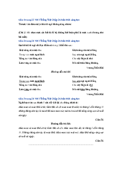 Giải VBT môn Tiếng việt 2 học kì 2 - Bài 3: Dàn nhạc mùa hè | Chân trời sáng tạo