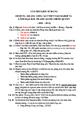 Câu hỏi giữa kỳ Môn Lịch sử Đảng | Đại học Cần Thơ