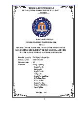 Nghiên cứu ảnh hưởng của thái độ sống đến phản ứng đối với những điều bất như ý/nghịch cảnh của sinh viên Trường Đại học Thương Mại trong năm 2020 - 2021 | Bài thảo luận phương pháp nghiên cứu khoa học