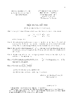 Đề thi vi tích phân A1