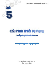 Lab 5 - Configuring Network Devices