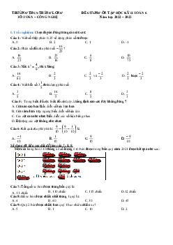 Đề cương học kỳ 2 Toán 6 năm 2022 – 2023 trường THCS Thăng Long – Hà Nội