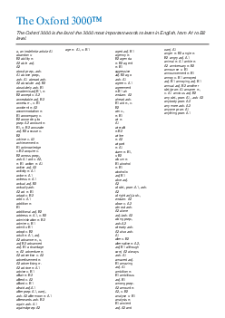 The Oxford 3000 - vocabulary b1-b2