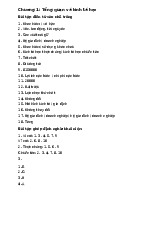 Bài tập có đáp án môn Kinh tế vi mô | Trường Đại học Kinh Tế Quốc Dân