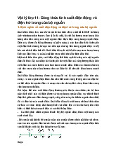 Vật lý lớp 11: Công thức tính suất điện động và điện trở trong của bộ nguồn