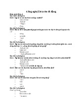 Công nghệ Java cho di động môn Công nghệ thông tin | Trường đại học Kinh Doanh và Công Nghệ Hà Nội