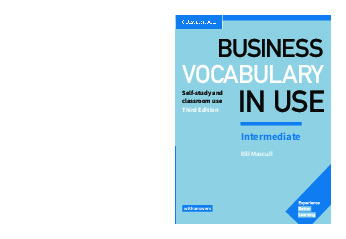 Sách Business Vocabulary in use - Self-study and classroom use môn Tiếng Anh | Trường Đại học Ngoại ngữ, Đại học Huế
