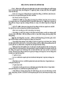 Tổng hợp câu hỏi | Kinh Tế Chính Trị Mác - Lênin | Đại học Khoa học Xã hội và Nhân văn, Đại học Quốc gia Thành phố HCM