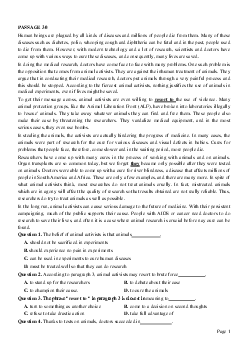 PASSAGE 30_Theme 6. Health and Lifestyles (Sức khỏe và lối sống)