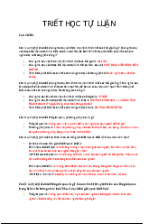 Tự luận triết học - Triết học Mác Lê-nin | Học viện Chính sách và Phát triển