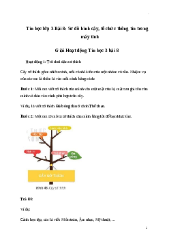 Giải Tin học lớp 3 Bài 8: Sơ đồ hình cây. Tổ chức thông tin trong máy tính | Kết nối tri thức