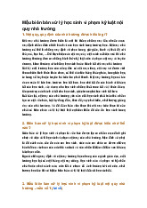 Mẫu biên bản xử lý học sinh vi phạm kỷ luật nội quy nhà trường