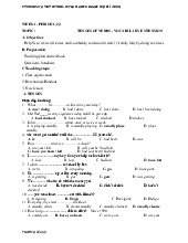 Giáo án Tiếng Anh lớp 10 Sách Mới