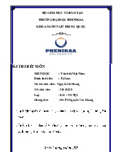 Những đặc điểm cơ bản của văn hóa Việt Nam từ truyền thống đến hiện đại? Ý kiến cá nhân về Văn hóa học đường ở trường đại học và văn hóa học đường tại trường đại học Phenikaa? | Bài tiểu luận kết thúc học phần Đại cương văn hóa Việt Nam