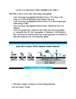 Bài tập nghiên cứu về Cuộc cách mạng công nghiệp lần thứ 4