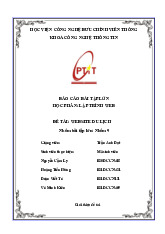 Báo cáo Xây dựng Website du lịch môn Lập trình Web | Học viện Công Nghệ Bưu Chính Viễn Thông