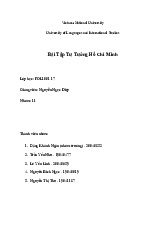 Đề cương môn Tư tưởng Hồ Chí Minh - Trường Đại học lao động -  xã hội.