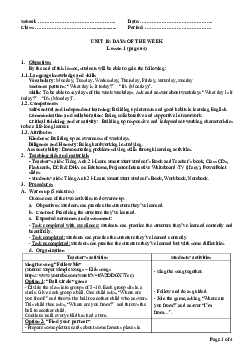 Unit 10: U10L1A | Giáo án Tiếng Anh 2 sách i-Learn Smart Start (Cả năm)