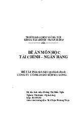 Đề án môn học Tài chính ngân hàng - Ngân hàng thương mại | Đại học Mở Hà Nội