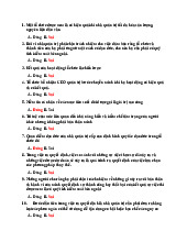 Trắc nghiệm QTHCB | Trường đại học kinh tế - luật đại học quốc gia thành phố Hồ Chí Minh