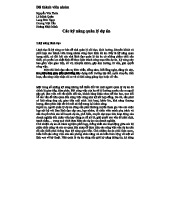 Kỹ Năng Quản Lý Dự Án 2: Lãnh Đạo, Giao Tiếp và Quyết Định