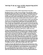 Trình bày về việc vay mượn, cải biến, sáng tạo trong một tác phẩm văn học.| Văn mẫu lớp 12