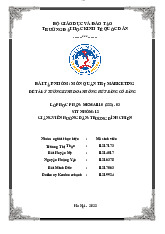 Ý Tưởng Kinh Doanh Ống Hút Cỏ Bàng | Môn Quản trị marketing - Đại học Kinh Tế Quốc Dân