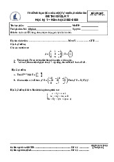 Đề thi giữa HKI học phần Toán cao cấp C năm 2024 - 2025 | Trường Đại học Khoa học tự nhiên, Đại học Quốc gia Thành phố Hồ Chí Minh