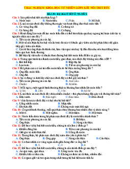 Trắc nghiệm KHTN 8 Kết nối tri thức bài 35 Hệ bài tiết ở người (có đáp án)