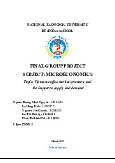 Final Project on Vietnam's Coffee Market Structure | Microeconomics | Trường Đại học Quốc tế, Đại học Quốc gia Thành phố Hồ Chí Minh