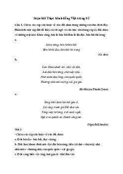 Soạn bài Thực hành tiếng Việt trang 52 | Văn 11 Cánh diều