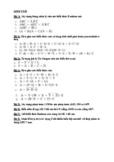 Bài Tập Logic Số Môn Kiến trúc máy tính 1 | Đại học Xây Dựng Hà Nội