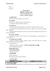 Giáo án môn Tiếng anh lớp 4 - Unit 9: Our sports day | Bộ sách Global Success | Tiểu học ( Chương trình mới)