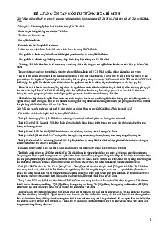 Đề cương Ôn tập môn Tư tưởng Hồ Chí Minh | Đại học Bách khoa Thành phố Hồ Chí Minh