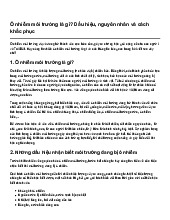 Ô nhiễm môi trường là gì? Dấu hiệu, nguyên nhân và cách khắc phục
