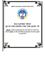Chuỗi cung ứng toàn cầu của Toyota và vị thế củadoanh nghiệp này trong chuỗi cung ứng toàn cầu toàn ngành sản xuất ô tô | Môn Quản trị chuỗi cung ứng quốc tế - Đại học Kinh Tế Quốc Dân