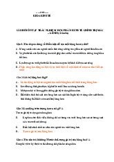Câu hỏi ôn tập trắc nghiệm  học phần môn Kinh tế chính trị | Trường đại học Mở Hà Nội