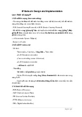 Tài liệu lý thuyết môn Thiết kế và triển khai mạng IP| Môn Thiết kế và triển khai mạng IP| Trường Đại học Bách Khoa Hà Nội