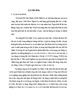 Tiểu luận "Tư tưởng Hồ Chí Minh về đại đoàn kết dân tộc"