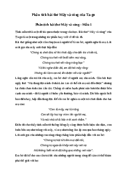 Phân tích bài thơ Mây và sóng (4 mẫu) | Văn mẫu 7 Cánh diều