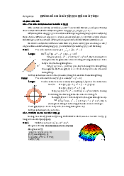 Hướng dẫn giải bài tập giải tích 2 | Đại học Sư Phạm Hà Nội