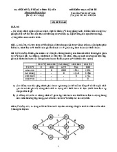 Đề thi hết môn học kì  1 Tối ưu rời rạc năm học 2025-2026  - trường đại học Khoa học tự nhiên – Đại học quốc gia hà nội.