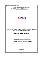 TÊN ĐỀ TÀI :Vận dụng phương pháp phân tích SWOT trong lập kế hoạch thay đổi.Liên hệ với một tổ chức cụ thể  | Học viện Hành chính Quốc Gia