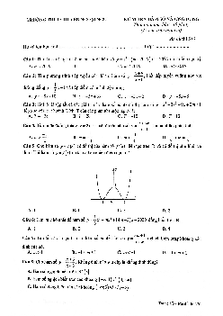 Đề kiểm tra hàm số và ứng dụng trường THPT chuyên Ngoại Ngữ – Hà Nội