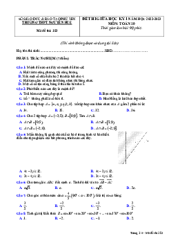 Đề giữa kỳ 1 Toán 10 năm 2022 – 2023 trường THPT Nguyễn Huệ – Phú Yên