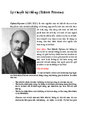Lý Thuyết Hệ Thống Xã Hội Của Talcott Parsons | Xã hội học đại cương | Đại học Nông Lâm Thành phố Hồ Chí Minh