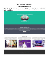 Bài thực hành về Thiết kế web với Bootstrap môn Thiết kế Web | Trường Đại học Kinh Doanh và Công Nghệ Hà Nội