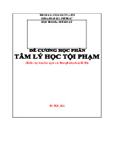 Đề cương học phần Tâm lý học tội phạm môn Tội phạm học | Trường Đại học Luật Hà Nội