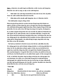 Câu hỏi kinh tế chính trị Mac - Lenin | Trường Đại học Giao thông Vận Tải